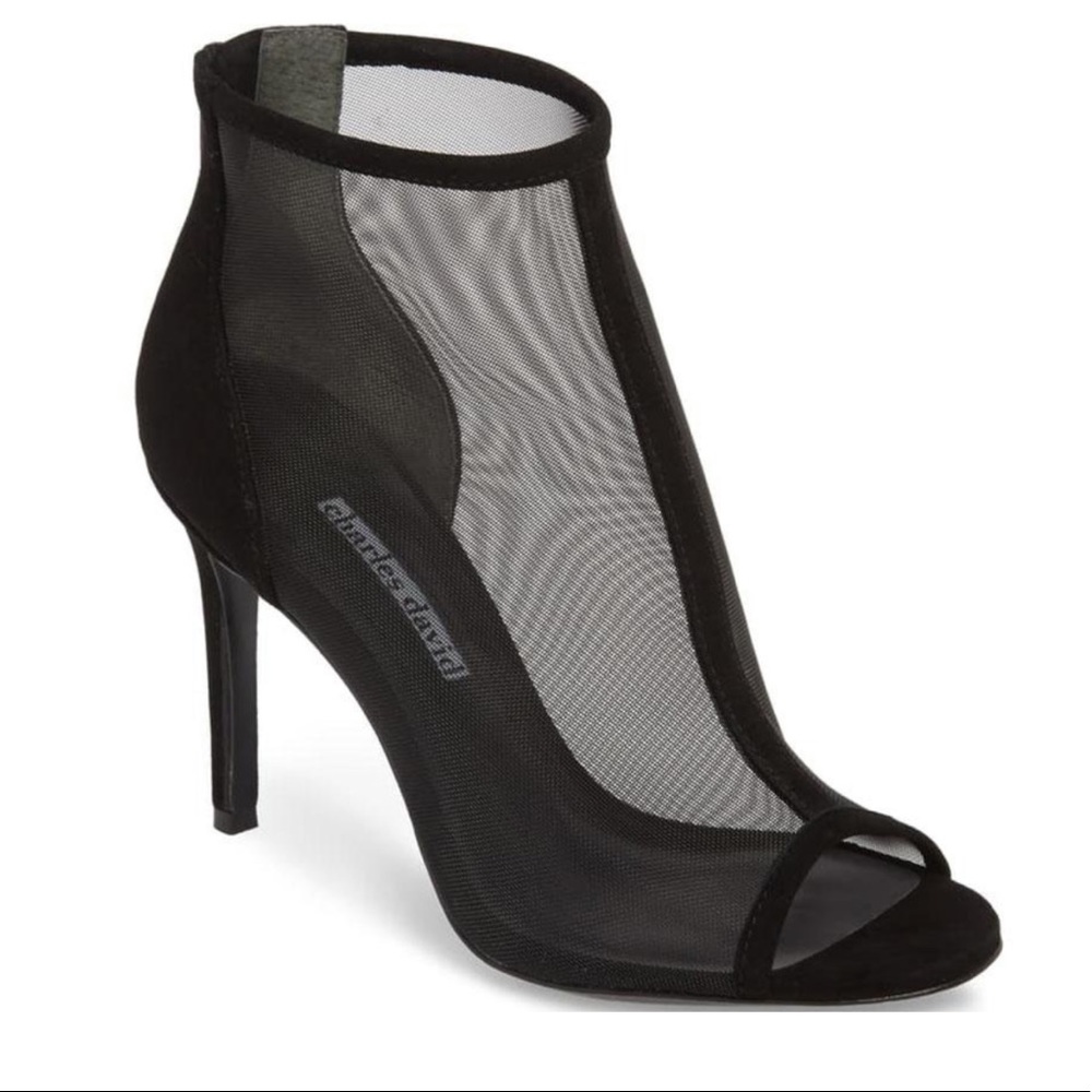 Charles David Mesh Bootie Open Toe Black - image 1